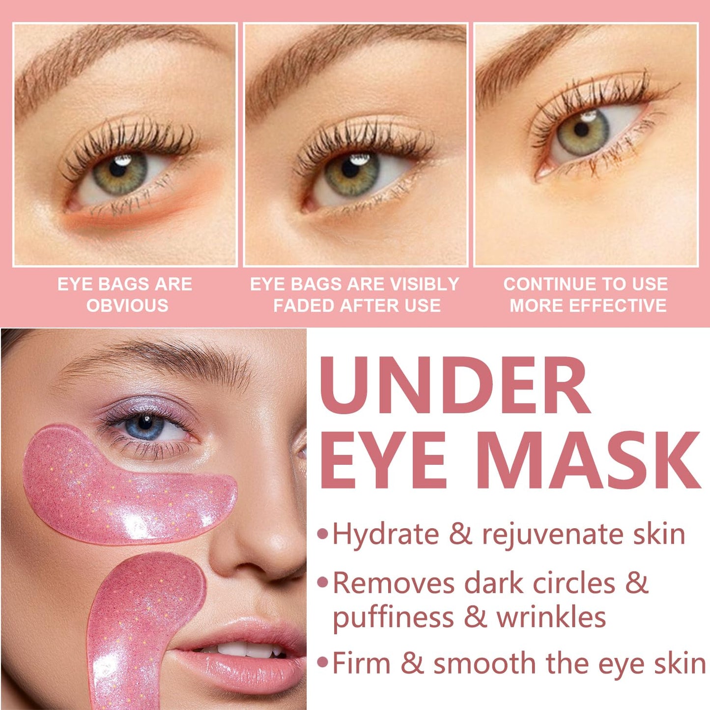 30 Pairs Eye Mask & Lip Mask,Under Eye Patches for Puffy Eyes,Moisturizing Spa Labial Lip Masks,Reducing Fine Lines,Graduation Gifts,Bridesmaid Gifts,Bachelorette Party Favors,Bulk Gifts for Women