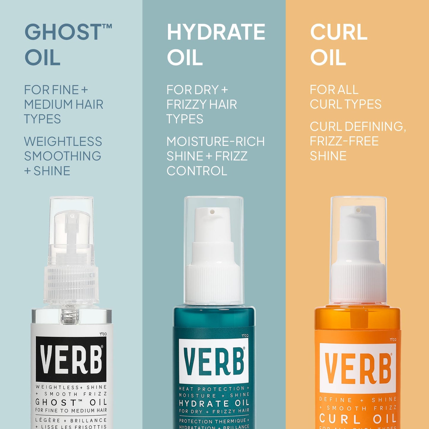 VERB Ghost Oil, 2 fl oz- Weightless Hair Oil for Fine to Medium Hair – Smooths Frizz, Adds Shine – No Parabens, Gluten or Harmful Sulfates
