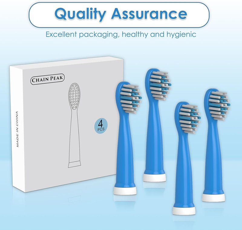 Electric Toothbrush Heads for Kids - Dark Blue Replacement Heads | 4-Pack 8620/8630