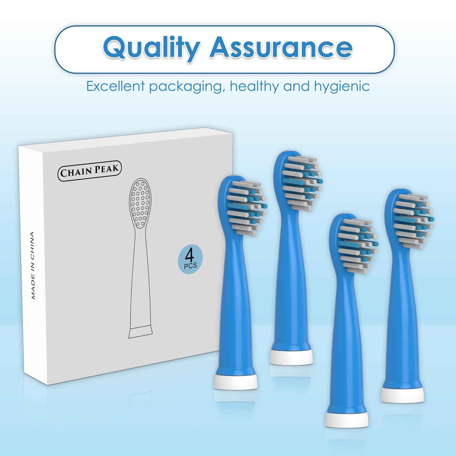 CHAIN PEAK Electric Toothbrush Heads for Kids 8620/8630 (Dark Blue 4 Pieces)