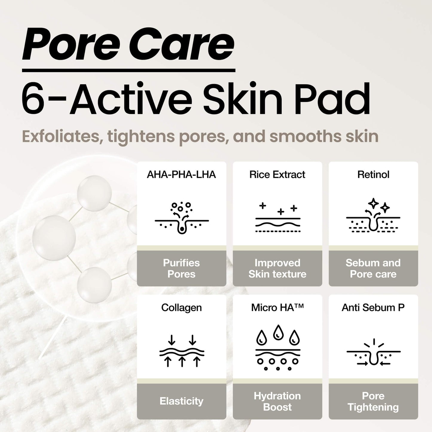 Dr.Percent Pore 55% Skin Texure Pad – AHA BHA LHA, Retinol & Rice Extract for Enlarged Pores, Textured Skin, Sebum Control, Exfoliating Toner Pads for Glass Skin, Non-Irritating, Korean Skincare(60ct)