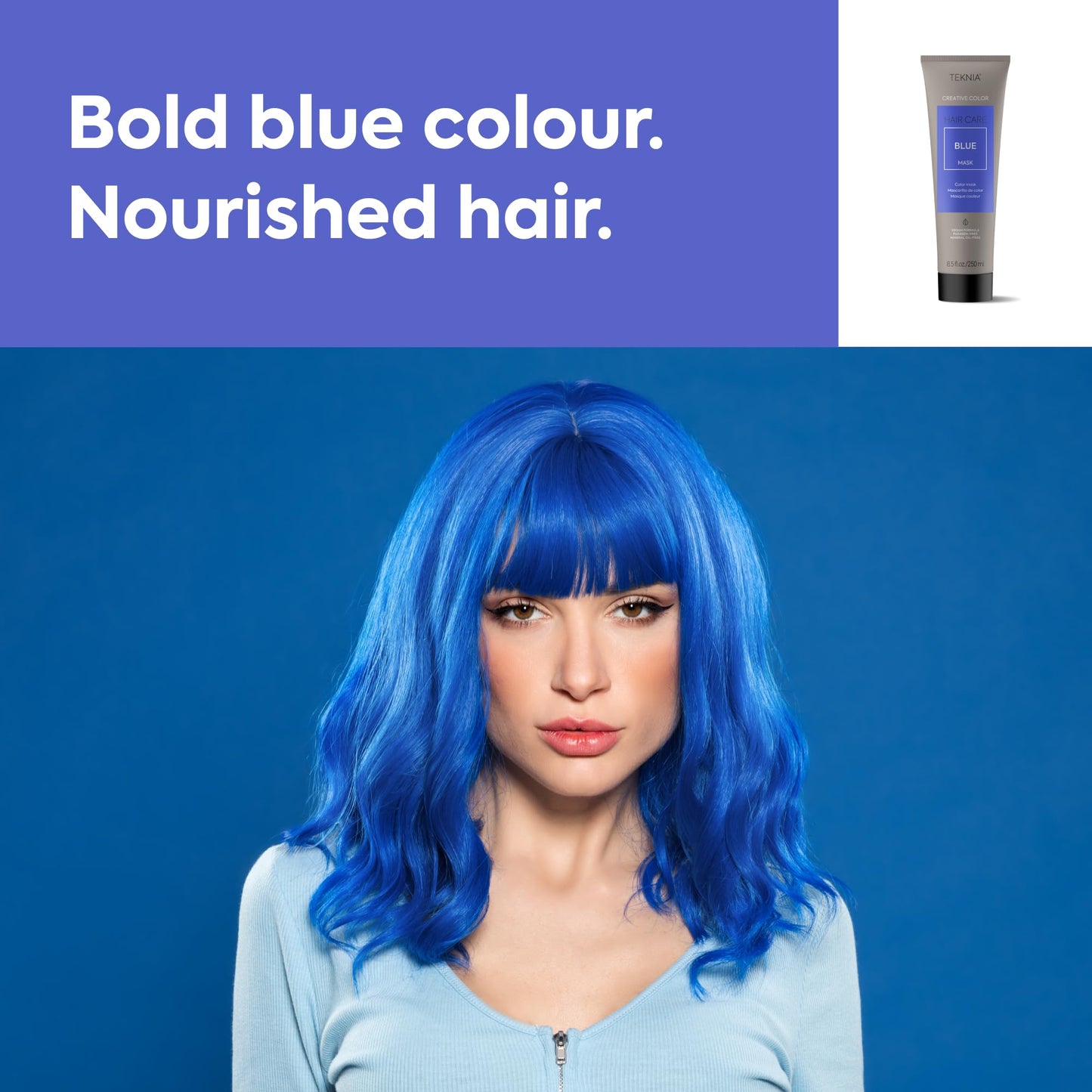 Lakmé Teknia Blue Creative Color Hair Mask, Color Depositing Conditioner for Blue Hair, 8.5 Fl Oz