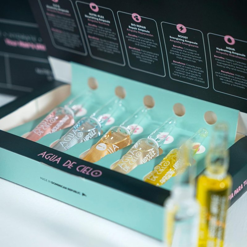 Agua de Cielo Hair Therapy Complex - Professional Hair Ampoules for Intense Nourishment & Hydration | 5 x 10ml