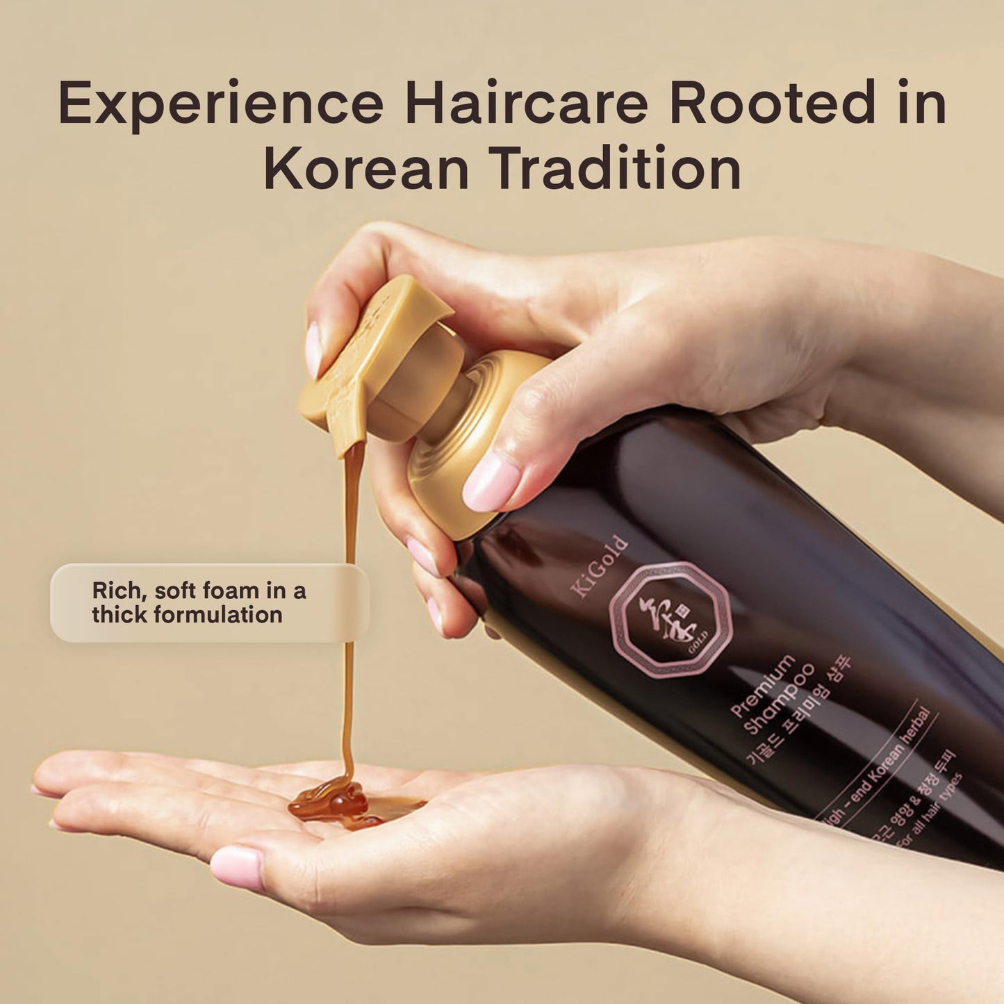Daeng Gi Meo Ri - Ki Gold Premium Shampoo, Promoting Hair Growth, Effectively Moisture to Dry and Rough Hair, No Artificial Color, 16.9 Fl Oz