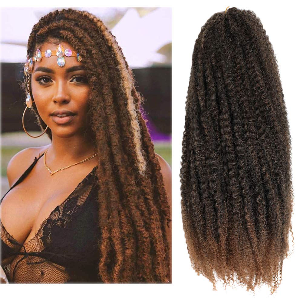 Dansama Marley Hair, 24 Inch Marley Twist Braiding Hair, 6 Packs Braiding Hair Extensions (24 Inch (Pack of 6), T30)