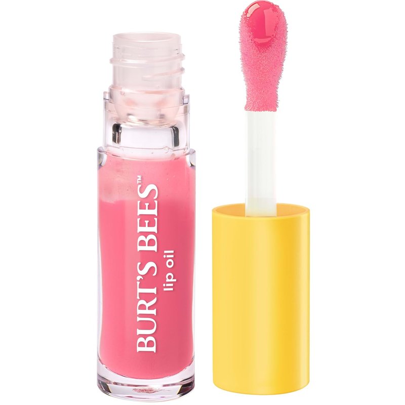 Burt's Bees Lip Oil - Pink Sky Hydrating Formula with Jojoba Oil | 0.15 Ounce, Non-Sticky Finish