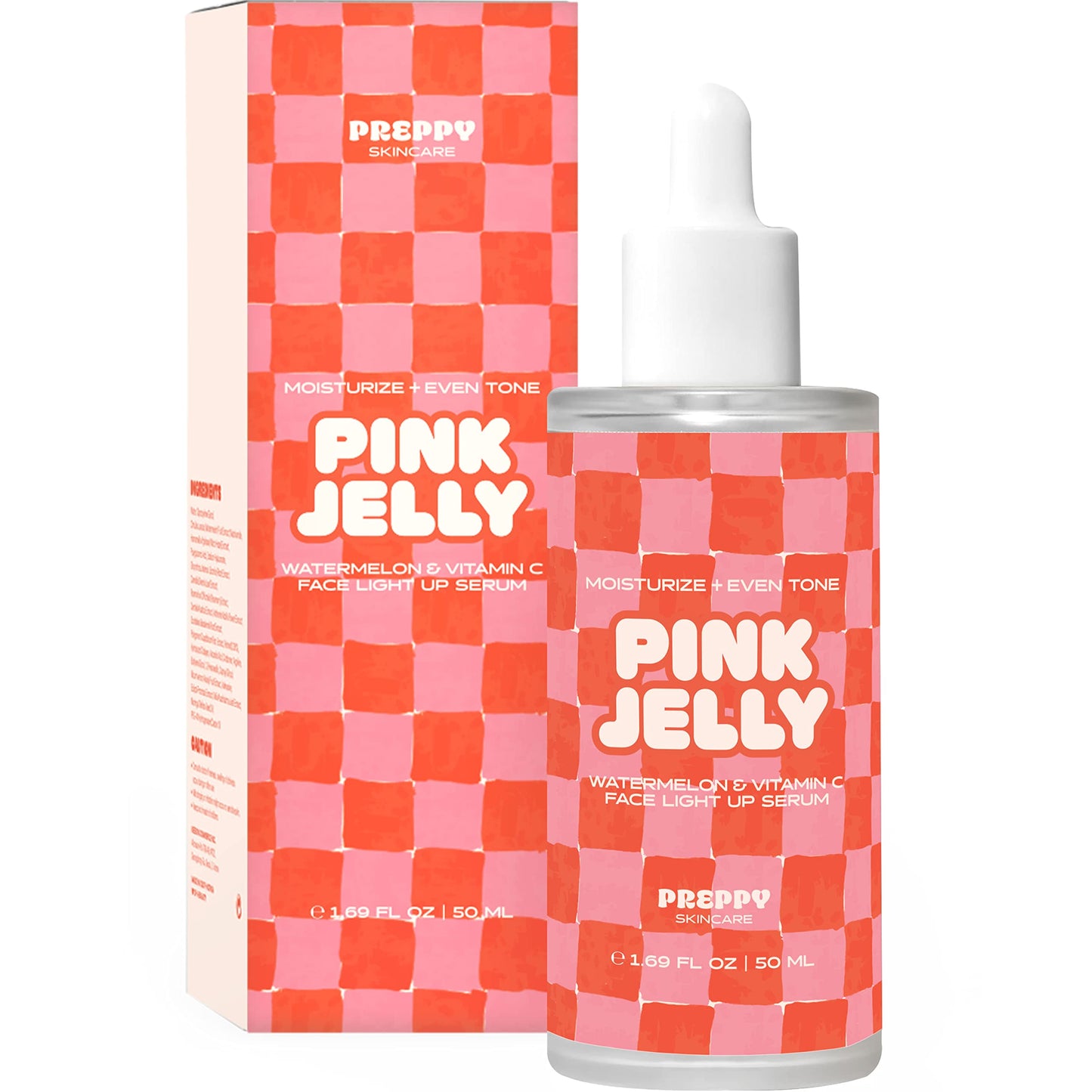 Preppy Skin Care Watermelon Vitamin Serum | Pink Jelly Vitamin C Serum for Women | Preppy Skin Care Watermelon Face Moisturizer | Preppy Skin Care Facial Serum Formulated with Watermelon, Rosemary, Centella Asiatica Extracts | Cruelty-Free Preppy Skin Car