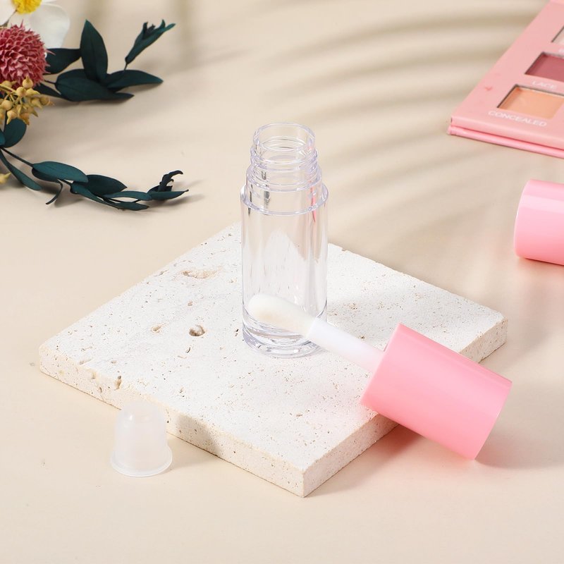 DIVINA VITAE 15Pcs Empty Lip Gloss Tubes -6ML Pink Clear Lipgloss Tubes with Chunky Wand - Refillable Lip Gloss Containers Bottles for DIY Lipgloss Makeup Cosmetic(Pink)