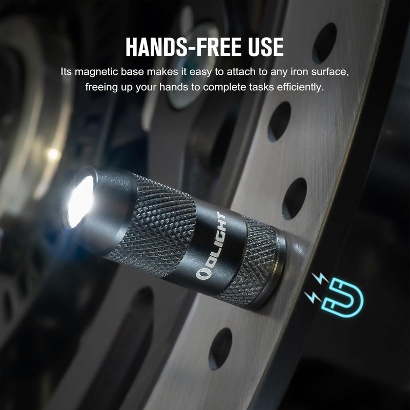 Olight iMini 2 EDC Keychain Flashlight - 50 Lumens Compact LED Light | Portable Black Mini Light for Everyday Use