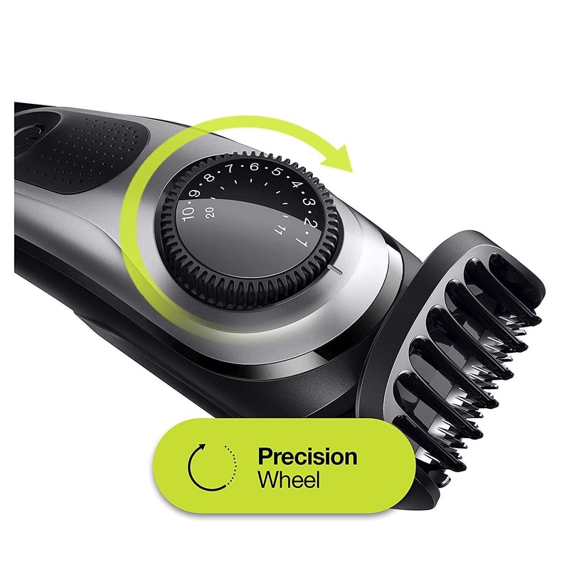 Braun Beard Trimmer - Cordless Hair Clippers for Men | Rechargeable Mini Foil Shaver Set, Black/Silver, 6 Pieces