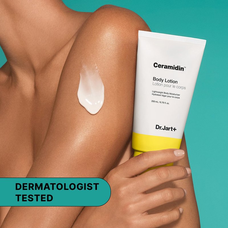 Dr.Jart+ Ceramidin Body Lotion - Korean Moisturizer for Dry Skin with Ceramides | 6.76 Fl Oz