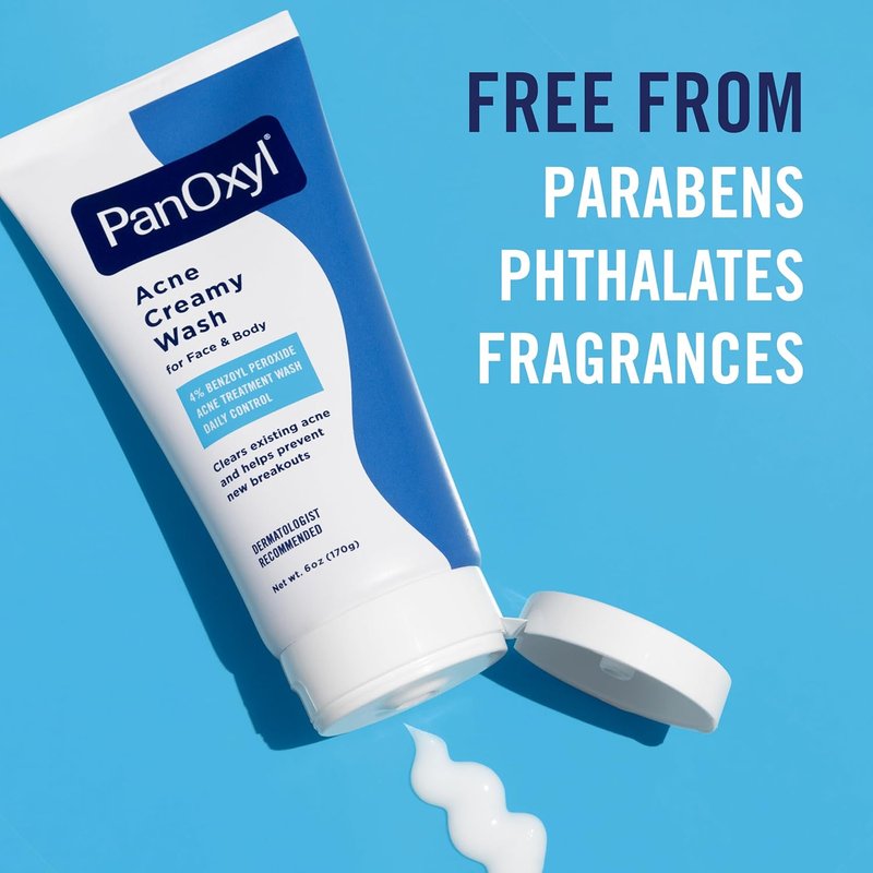 PanOxyl Antimicrobial Acne Wash - 4% Benzoyl Peroxide, 6 Oz | Deep Cleansing Formula