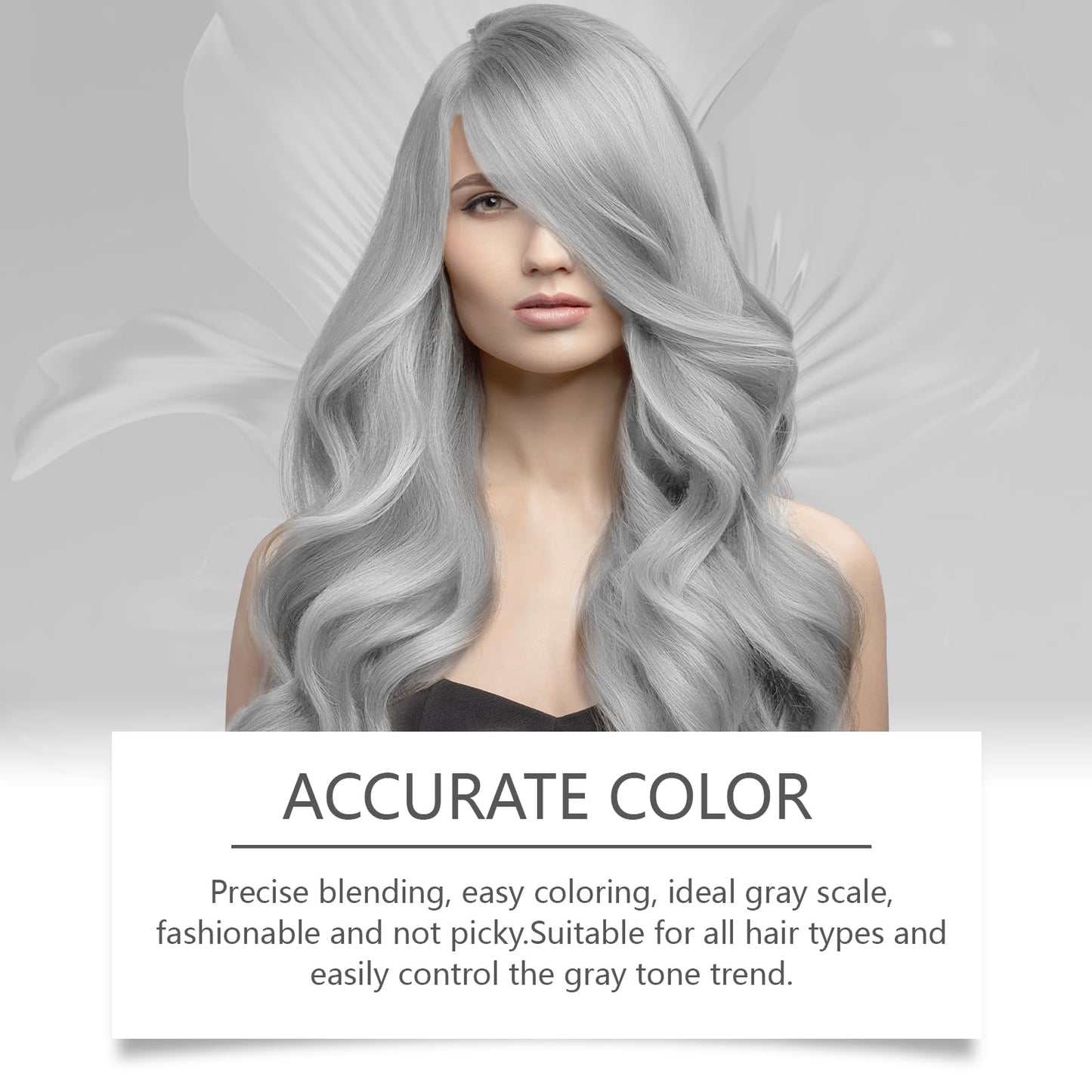 Silver Hair Dye - Silver Color for Dark Hair, Plant-Infused Nourishing Formula, Temporary Vibrant Shade(3PCS)