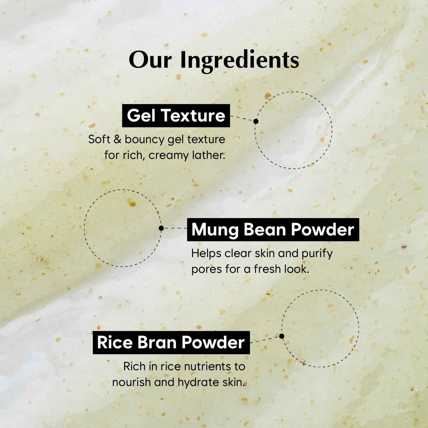 MIDHA RICE LOW PH HYDRATING CLEANSER WITH MUNG BEAN, 5.07fl.oz/150ml,Balanced pH Gel Cleanser, Hydrating, Soothing, Gentle Daily Cleanser, Deep Cleansing, Pore-Purifying, Nourishing Care