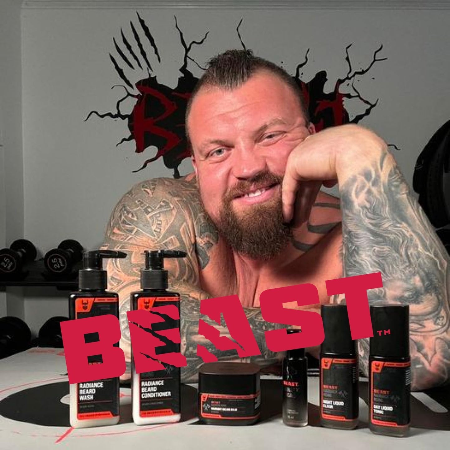 The Beard Struggle Eddie Hall Beast Line Beard Balm – Ragnarok Rising Warrior’s Edition – Tame, Style & Condition Beard – Medium Hold, Non-Greasy, Natural Ingredients - 50g / 1.76 US. oz.
