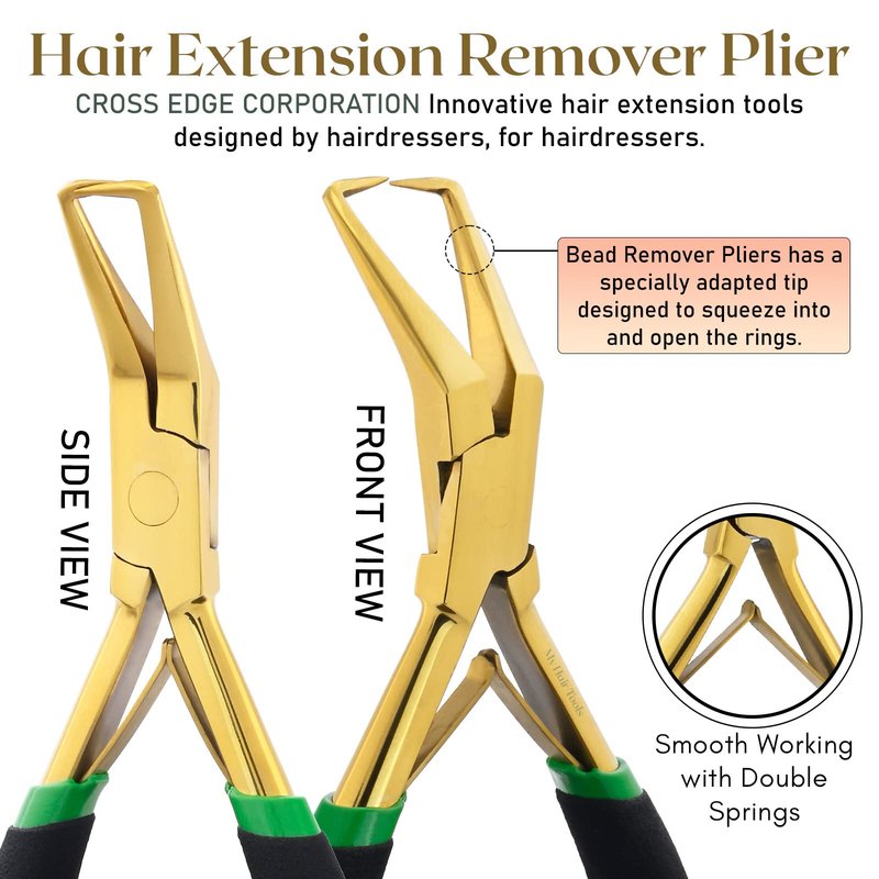 My Hair Tools Hair Extension Tools Kit – Micro Bead Closer & Remover Pliers, Pulling Loop, Needle Hook with Magnetic Case, Professional All-in-One Extension Tool Set