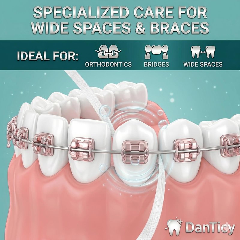 Expanding Shred-Resistant Dental Floss for Implants, Braces & Wide Spaces, Coconut Oil, Waxed, Mint (1)