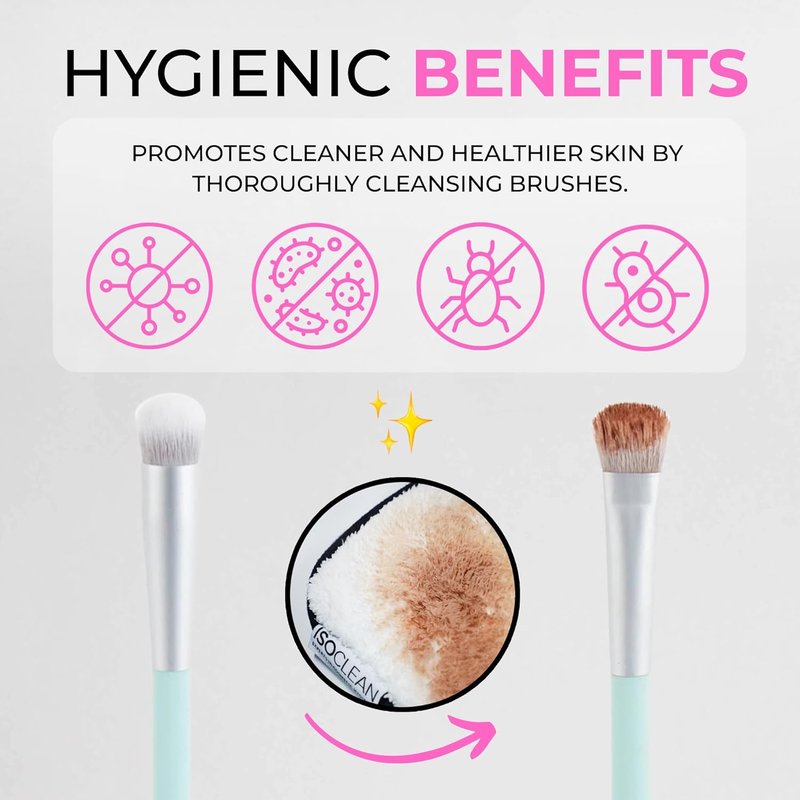 ISOCLEAN Makeup Brush Cleaner - Gentle Daily Solution for Improved Application | Easy Pour with Dip Tray, 6 fl oz