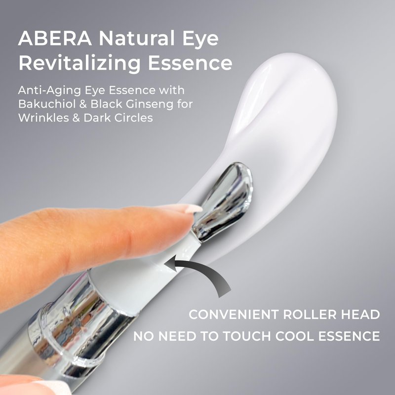 Abera Eye Revitalizing Essence, Anti-Aging Treatment with Bakuchiol and Black Ginseng, Dark Circles and Fine Lines – 0.51 fl oz