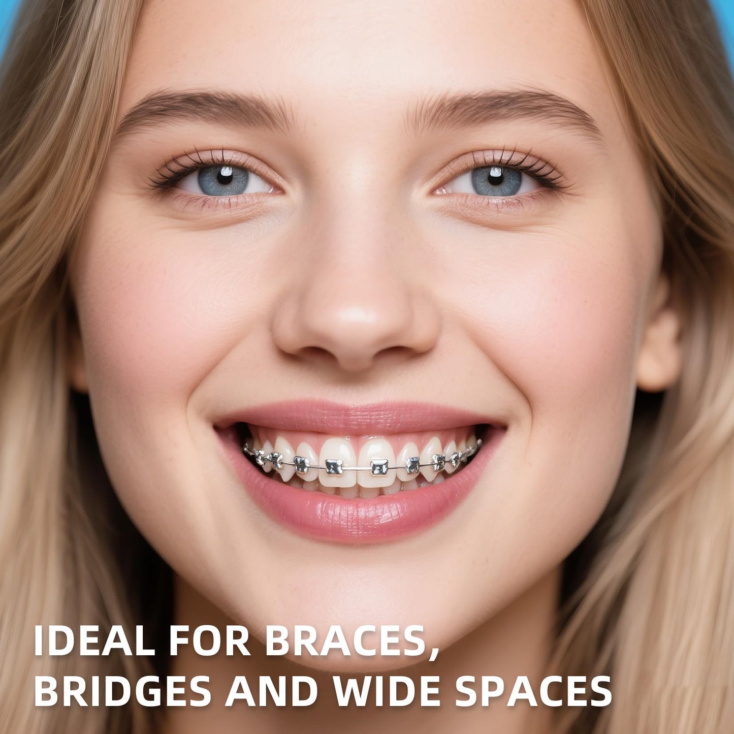RioRand 3-in-1 Orthodontic Floss Threaders for Braces, Bridges & Implants - Pre-Cut Strands with Stiffened End & Spongy Expanding Floss, PFAS-Free 160 Count (Pack of 2)