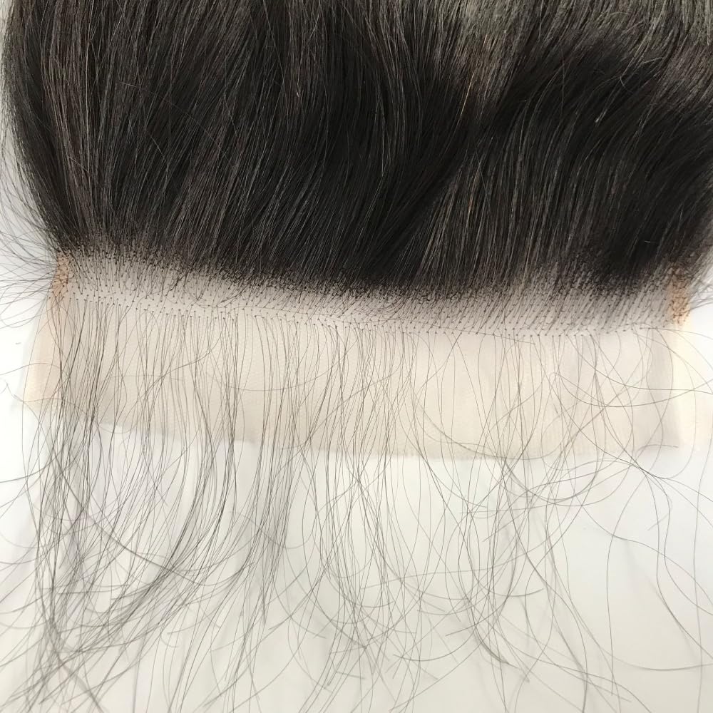 Grand Nature 5x5 HD Lace Closure, Virgin Human Hair Lace Closure Straight, Pre Plucked Natural Hair Line With Bleachable Knots