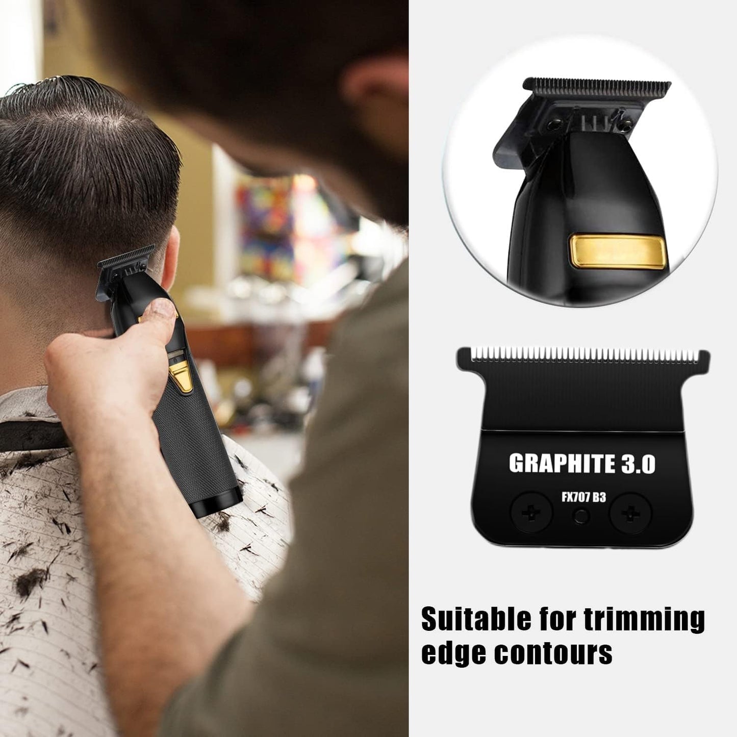 Replacement Blades Compatible with BaByliss PRO Barberology Trimmer Blade