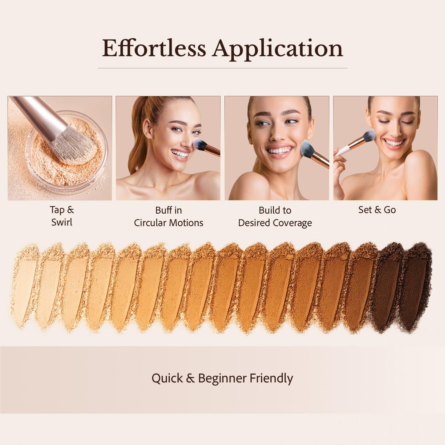 Bellapierre Mineral Foundation SPF 15 – Loose Powder Foundation, Full Coverage Mineral Makeup with Matte Finish – Vegan, Cruelty Free, Hypoallergenic, Oil & Talc Free – 0.32 oz