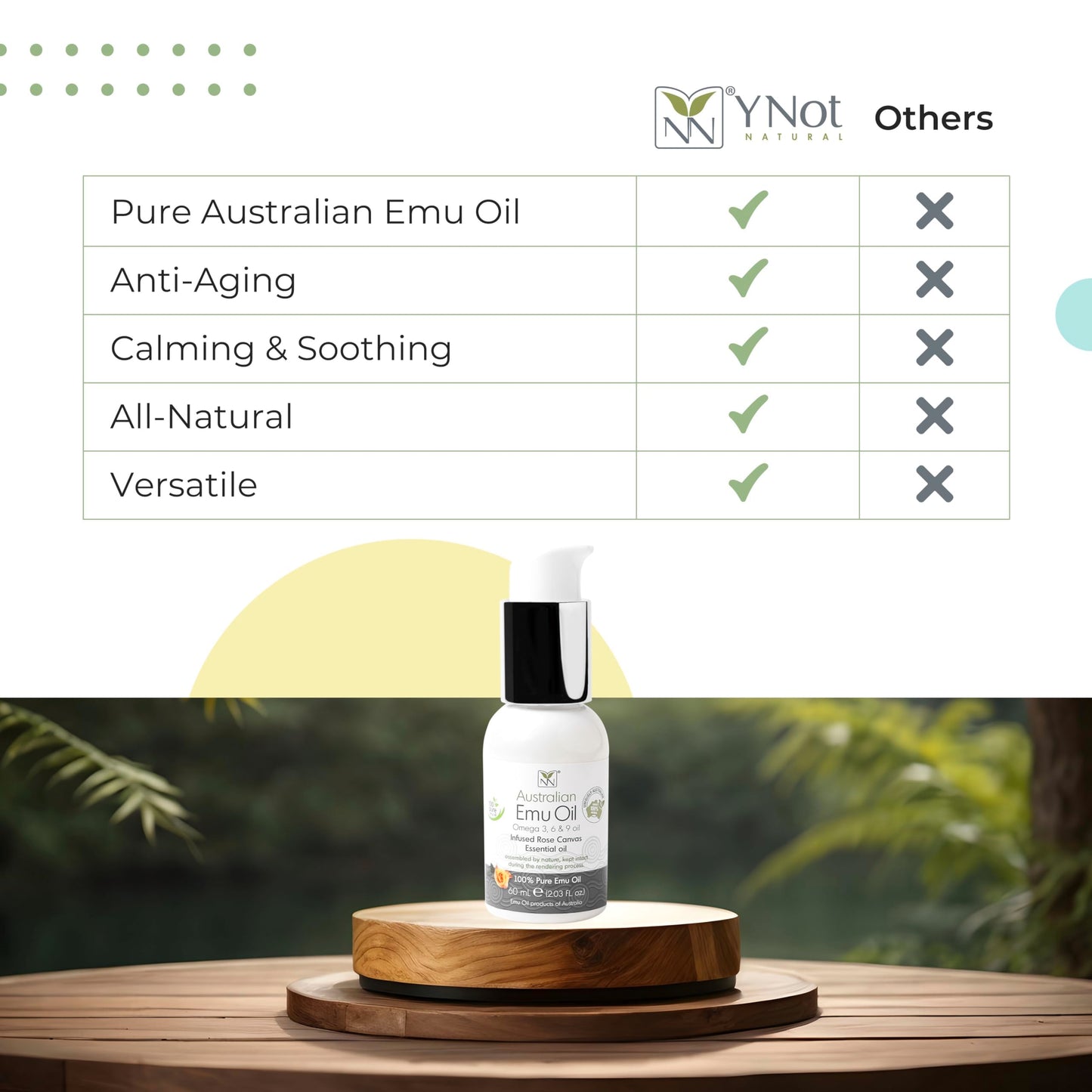 Y Not Natural Pure Emu Oil - Organic Moisture for Face, Body, Hair, Scalp & Nails - Rich in Omega 3-6-9, Vitamins & Essential Minerals - Australian Emu Oil (200ml) 6.76 fl oz - Lemon Lime