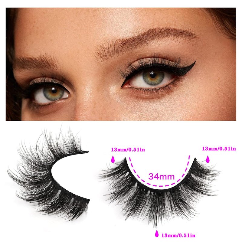 Faux Mink Eyelashes 30 pairs, Wholesale 3D Faux Mink Eyelash Bulk Reusable False Eyelashes Natural Look 5 Styles 12-14mm