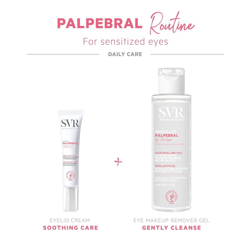 SVR Eye Makeup Remover Gel - Gentle Formula for Sensitive Eyes | Niacinamide, 125ml