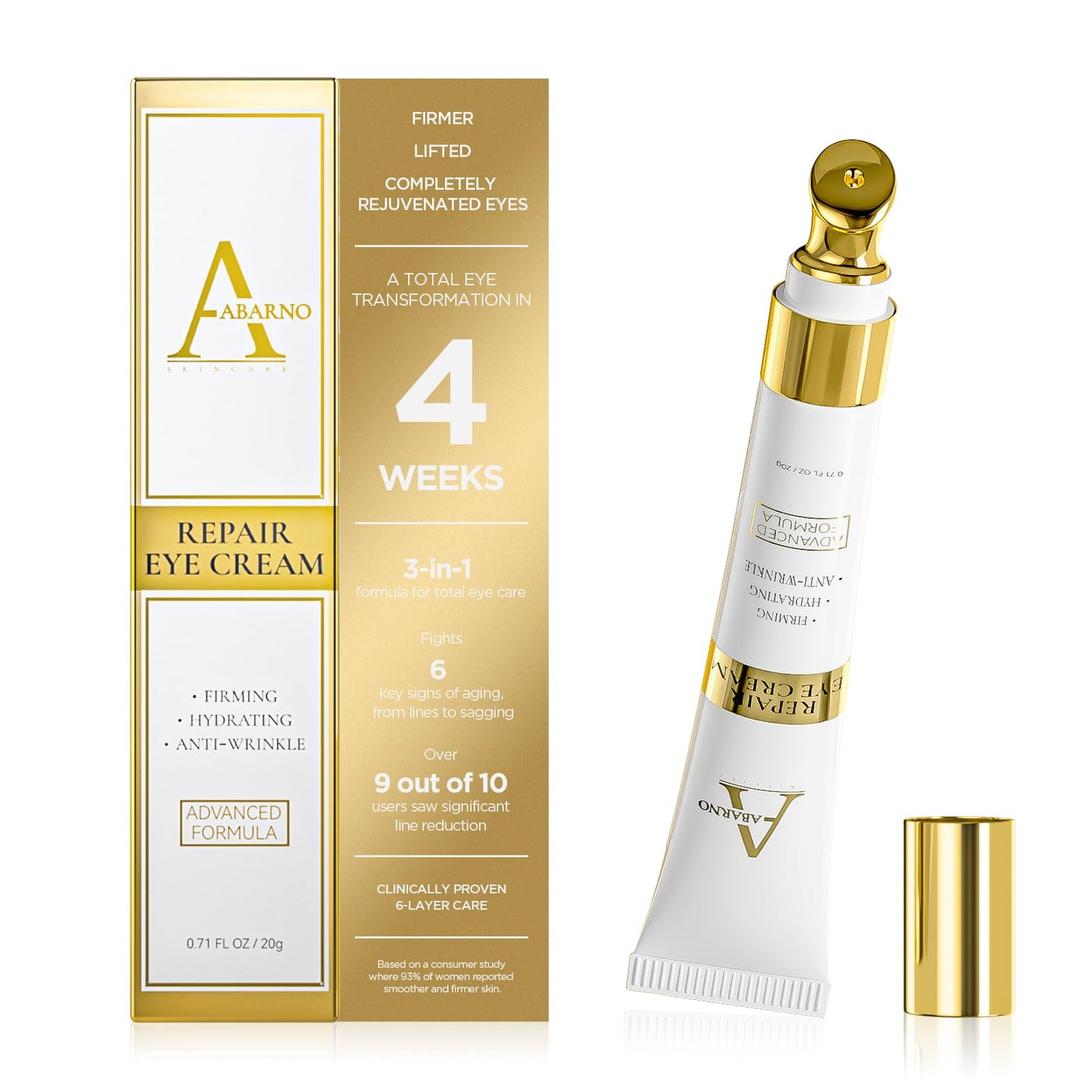 abarno Neck Cream - Retinol & Collagen Neck Firming Cream for Wrinkles, Moisturizing and Anti-Aging, Perfect for Neck & Décolleté Skin Care - 1.7 fl.oz