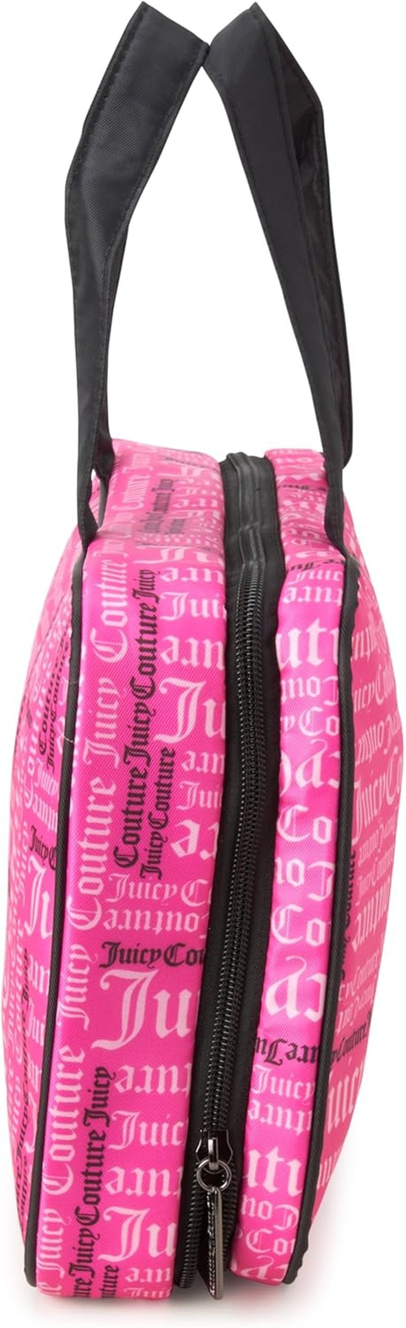 Juicy Couture Hot Pink Graffiti Makeup Bag | Travel Cosmetics Organizer for Essentials
