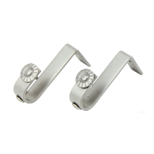 Rod Desyne 3/4" Ceiling Bracket (Pair) -Satin Nickle Single, Satin Nickel, 2 Piece