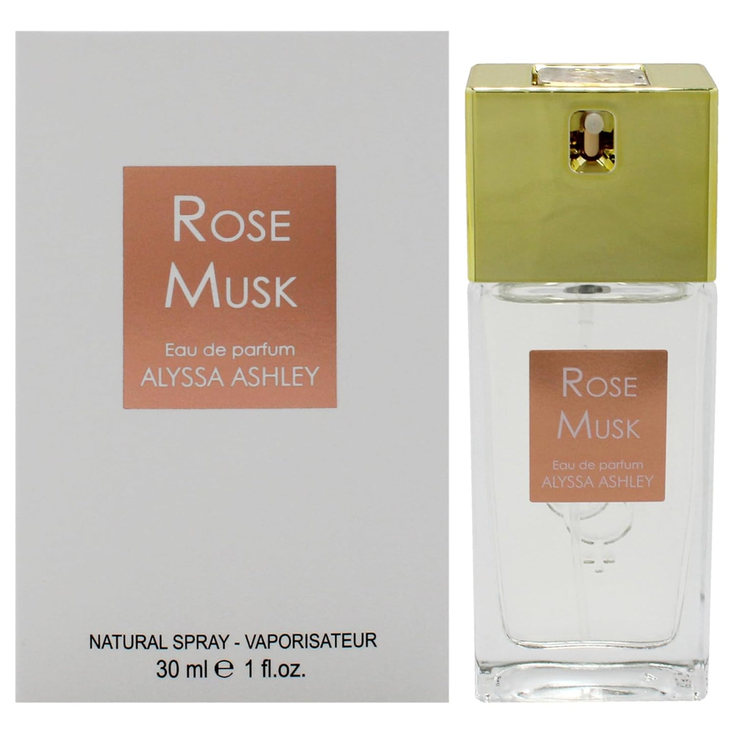 Alyssa Ashley Rose Musk Mini Perfume & Cologne Set | Floral Woody Musk Fragrance - 1 oz EDP Spray