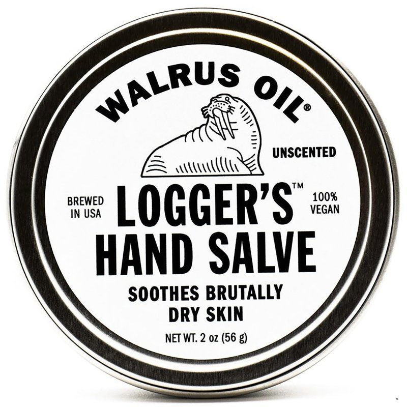 WALRUS OIL - Logger's Hand Salve Cream, 2oz, 100% Vegan and Beeswax-Free, Made with Coconut Oil, Cocoa Butter, Olive Wax, and more. UNSCENTED