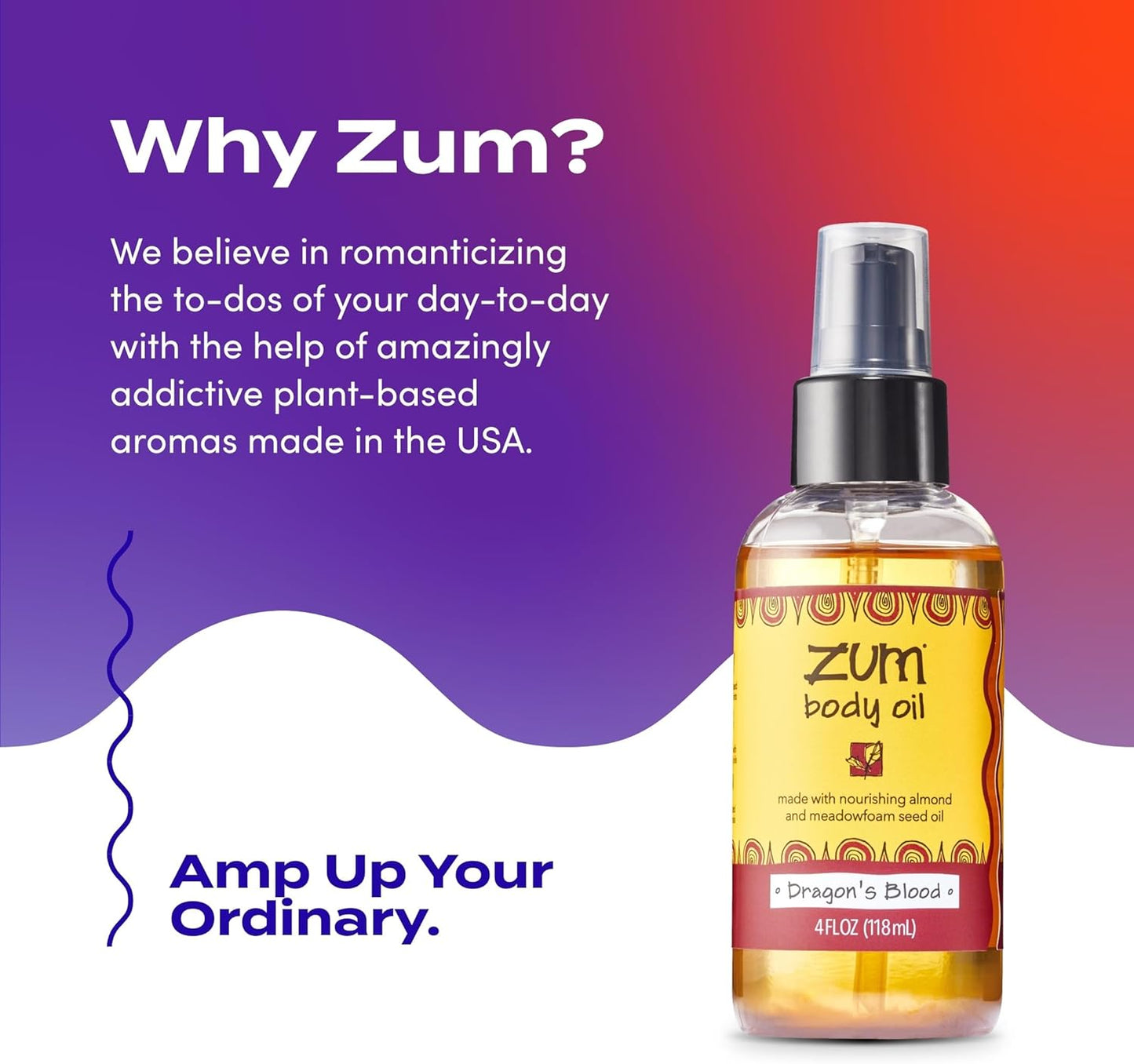 Indigo Wild Zum Dragon's Blood Body Oil - Nourishing Massage Oil with Sweet Almond Oil | 4 fl oz