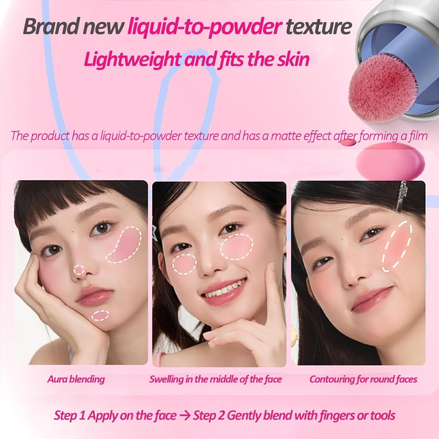 Aztk Liquid Blush - High-Pigment Waterproof Blush for Cheeks | Matte Finish, 5ml (JC04)