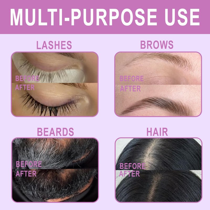DAHPURE Brow and Lash Color Kit with Natural & Instant Results Safe Ingredients Easy to Use for DIY and Salon Use (Black and Brown)
