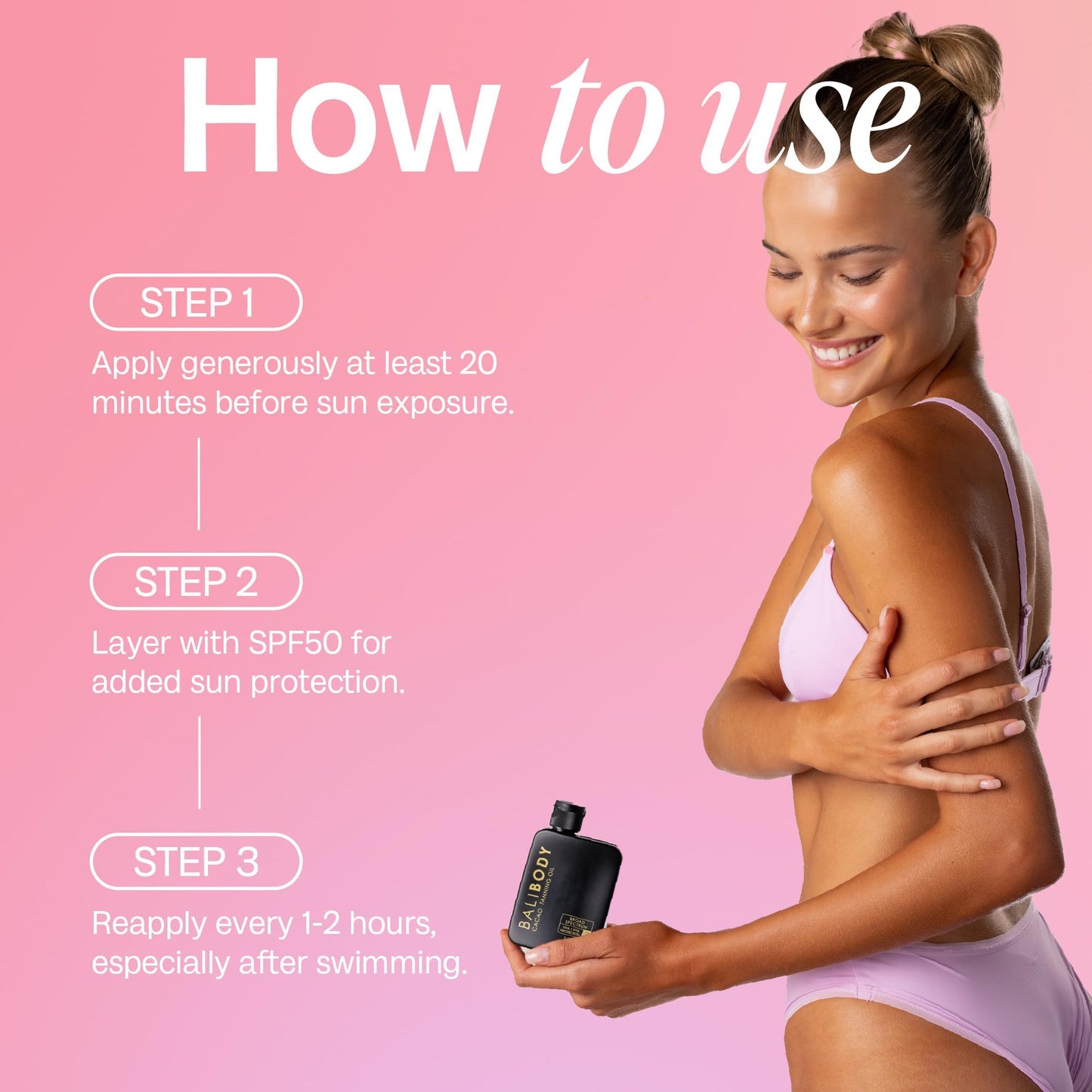 Bali Body Cacao Tanning Oil SPF 15 | For Deep Natural-Looking Sun Tan Glow | Hydrating Sun-Tanning Oil Made from Organic Cacao, Chocolate Tint | Vegan, Cruelty Free, Australian Made (100ml/3.4 fl oz)