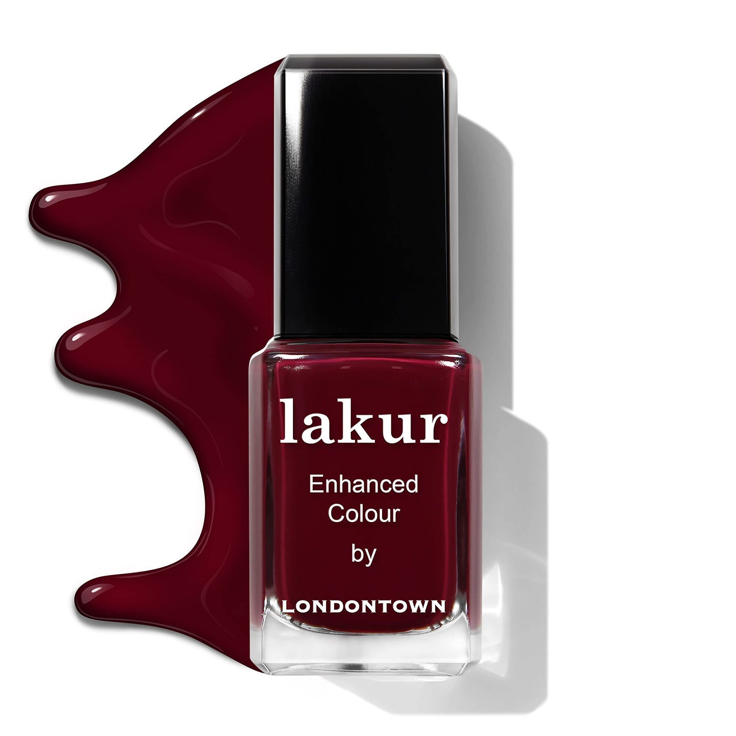 LONDONTOWN Lakur Nail Polish – Red, Guarded Jewel, 0.4 Fl Oz, Long-Lasting, Streak-Free, Chip-Resistant | 21+ Free Non-Toxic Vegan Nail Color, Strengthens & Hydrates Nails