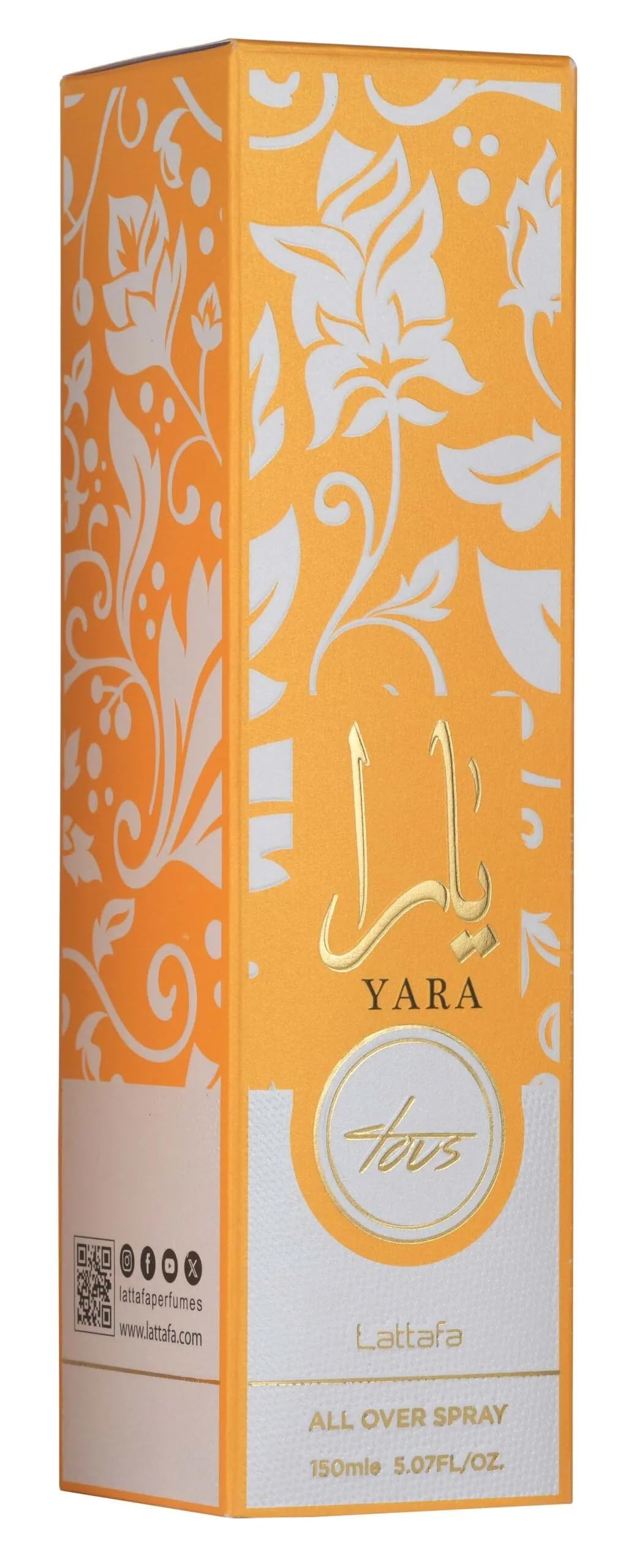 Lattafa Yara Tous – Tropical, Fruity, Floral, Vanilla – All Over Spray Long-Lasting Fragrance for Women, 5.07 Ounce / 150 ml