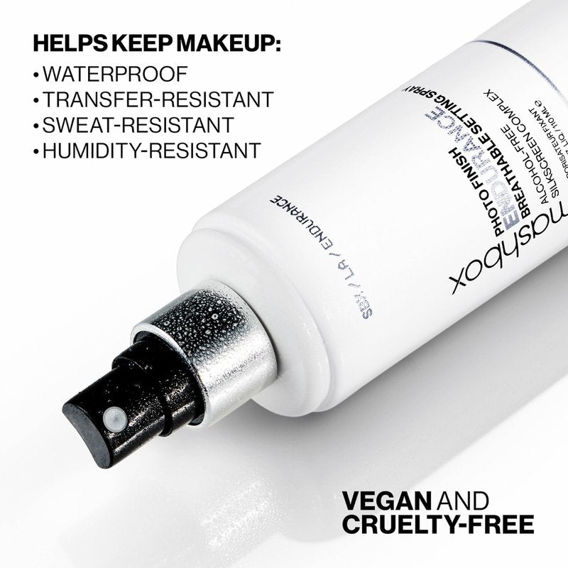 Smashbox Photo Finish Endurance Breathable Setting Spray | Lightweight, Long-Lasting, Hydrating Setting Spray | Locks in Makeup + Breathable Barrier That Strengthens Skin, 1 Fl Oz, Travel Size