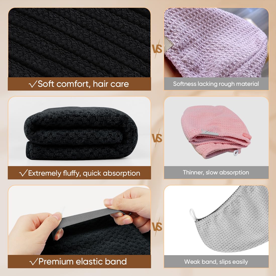 HOMEXCEL Soft Salon Towels 24 Pack, (16 x 27 Inches) Microfiber Highly Absorbent Barber Towel, Black Fast Dry Hand Towels for Salons, Gym, Spa, Pool, Massage Parlors and Personal Use
