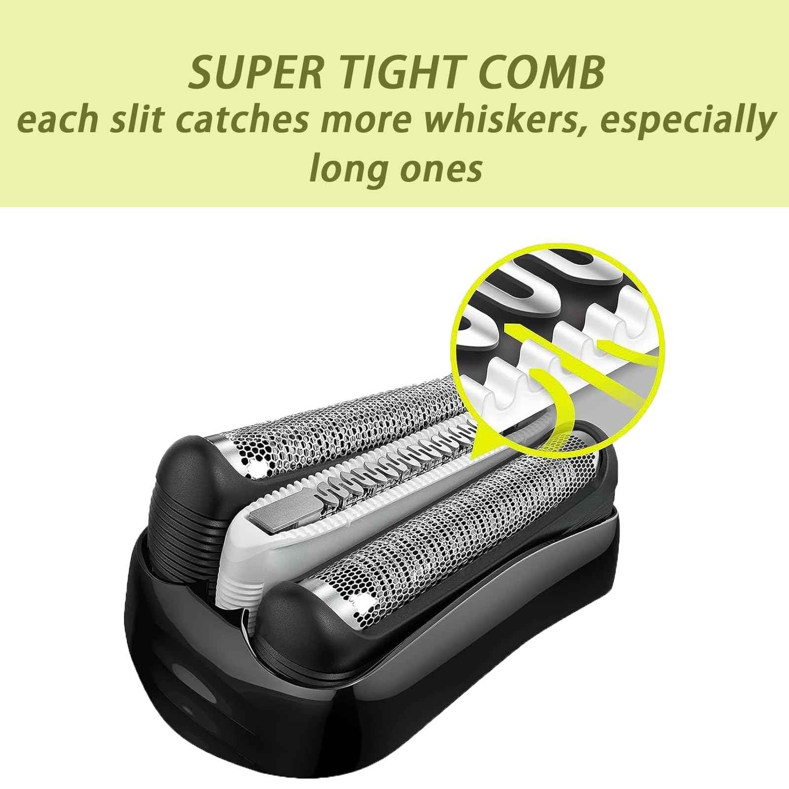 2Pack 32B Series 3 Replacement Head for Braun Electric, S3 Wet and Dry Replacement Head Compatible with Braun S3 Foil & Cutter Razor Heads