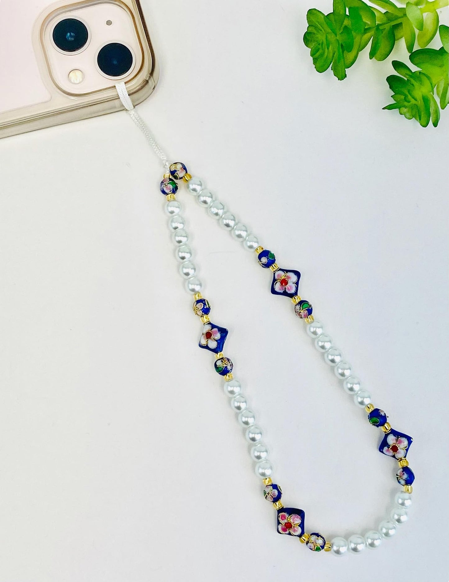 Expo International 10mm x 10mm Cloisonne Pack of 16 | White Multi Jewelery Beads