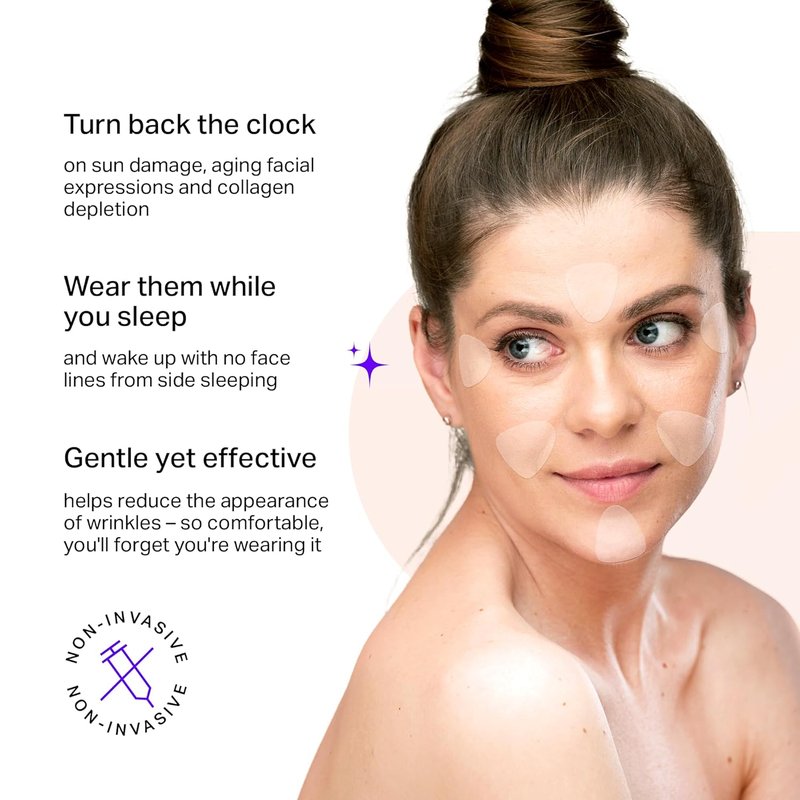 Face Wrinkle Patches - Mini Anti-Wrinkle Facial Patches for Eyes, Mouth & Forehead | 160 Non-Silicone Patches