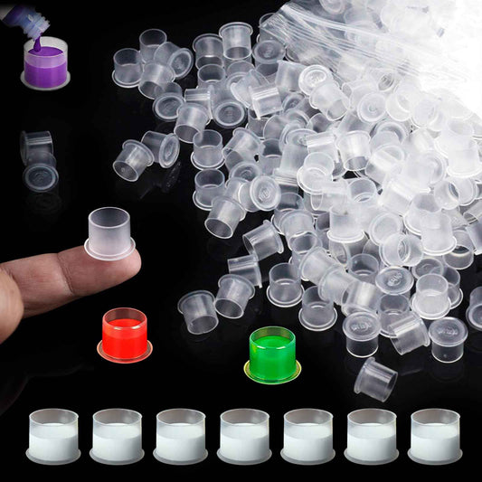 Romlon 1000PCS Disposable Ink Cups - Medium Tattoo Caps for Ink Pigment Kits