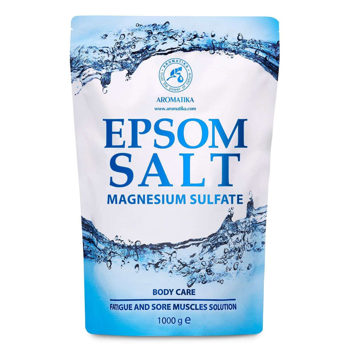 Epsom Salt Bath 1kg (35 oz) – 100% Pure Magnesium Sulphate – Relaxing & Detoxifying – Body Care & Better Sleep