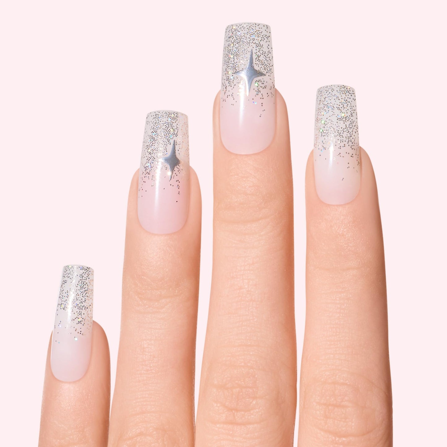 Dashing Diva Nailbliss Gel Manicure Set - Took Her To Tiffany's - Salon Quality, Easy to Apply and Chip Resistant - Contains 30 Long Length, Square Shaped, Glue On Gel Nails