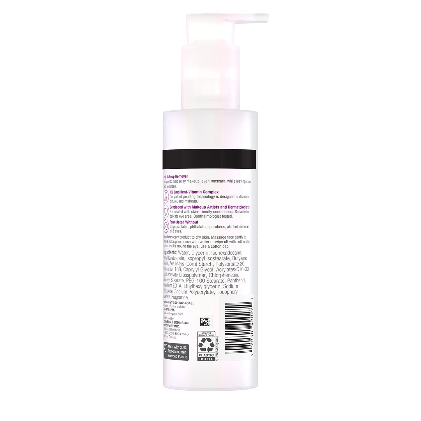 Neutrogena Makeup Melting Refreshing Jelly Cleanser, 7% Emollient-Vitamin Complex, Gentle Face & Eye Makeup Remover to Melt Stubborn Makeup, Cleanse & Condition Skin, Oil-Free, 6.3 fl. oz (Pack of 2)